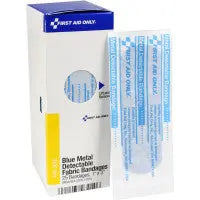 1 Inch X 3 Inch Visible Blue Metal Detectable Bandages, 25 each - Smarttab Ezrefill - FAE-3010 - First Aid Market