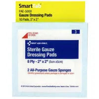 2 Inch X 2 Inch Gauze Dressings, 10 Each - Smarttab Ezrefill - FAE-5000 - First Aid Market