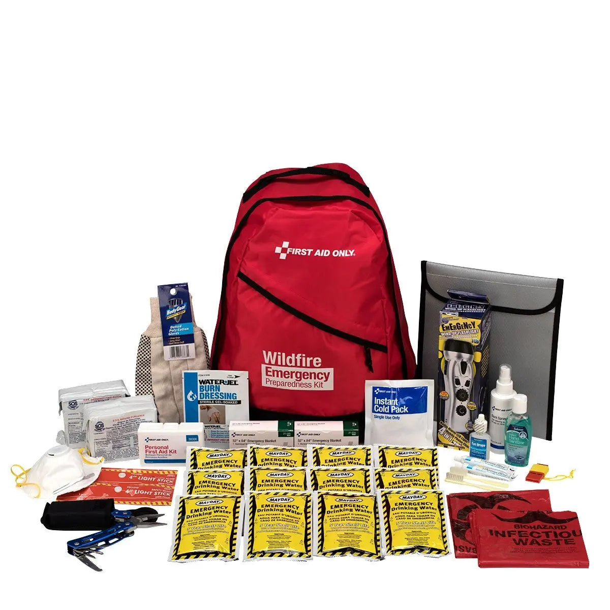 2 Person Emergency Preparedness Backpack Wildfire - First Aid Market