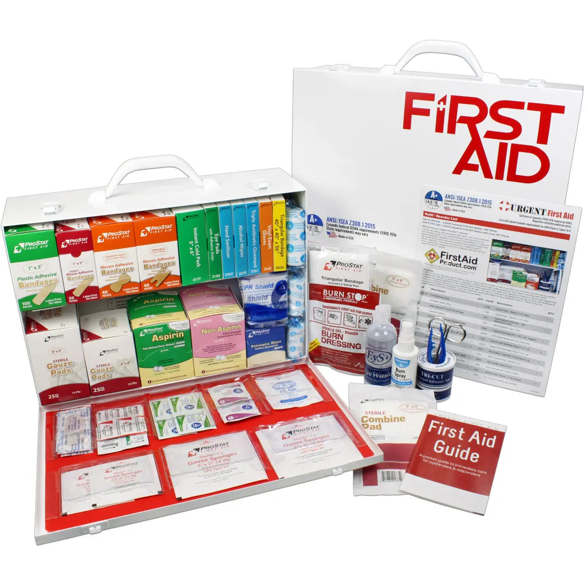 2 Shelf Industrial ANSI A+ First Aid Station, Pocketliner - 75 Person - First Aid Market