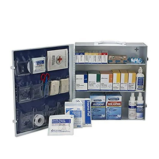 3 Shelf First Aid ANSI A+ Metal Cabinet, with Meds - First Aid Market