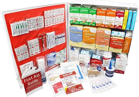 3 Shelf Industrial ANSI A+ First Aid Station, Pocketliner - 100 Person - First Aid Market