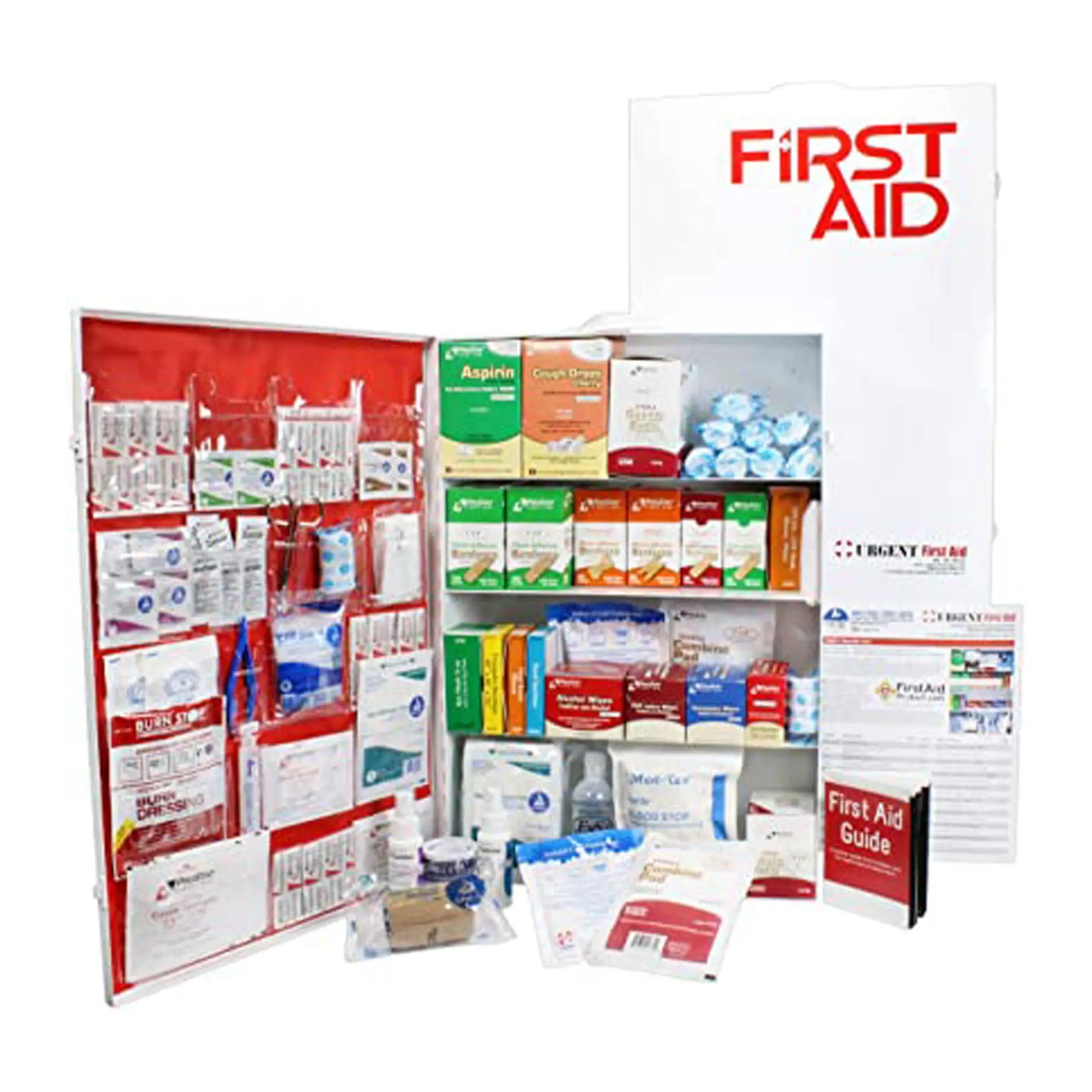 4 Shelf Industrial ANSI B+ First Aid Station with Door Pockets - First Aid Market