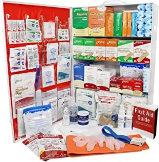 4 Shelf Industrial ANSI B+ First Aid Station, Pocketliner - 150 Person - First Aid Market