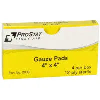 4” X 4” Sterile Gauze Pads, 4 Per Box, 2038 - First Aid Market