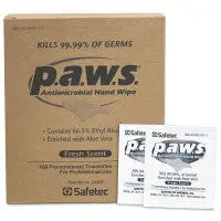 5"x8" Personal Antimicrobial (Kills Germs) Wipes, 100 per box - First Aid Market