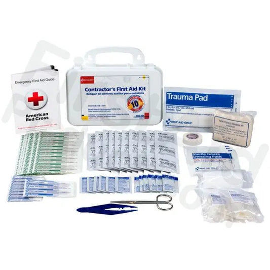 Bilingual Contractor's First Aid Kit : 10 person : 96 Pieces - First Aid Market