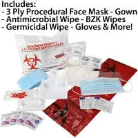 21 Piece Bodily Fluid Clean Up Pack / Bloodborne Pathogen Spill Kit, URG-3651 - First Aid Market