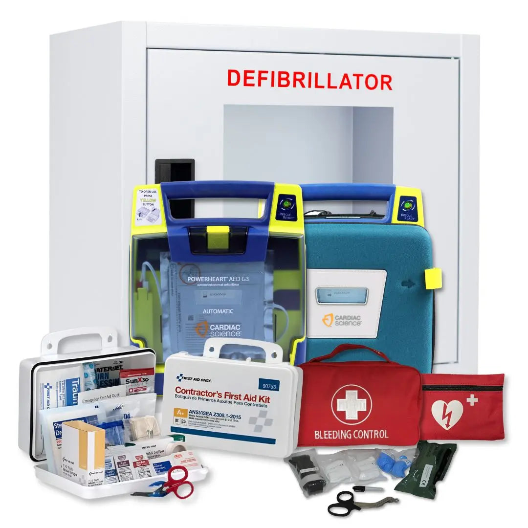 Cardiac Science Recertified Powerheart G3 Complete First Aid and AED Value Package - First Aid Market