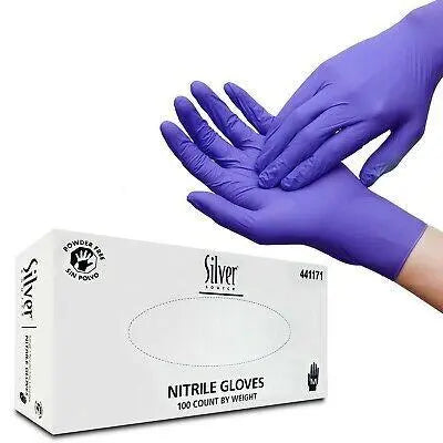 Nitrile Powder Free Exam Gloves, Large - 1000 Gloves (100/BX,10BX/Cs) - First Aid Market