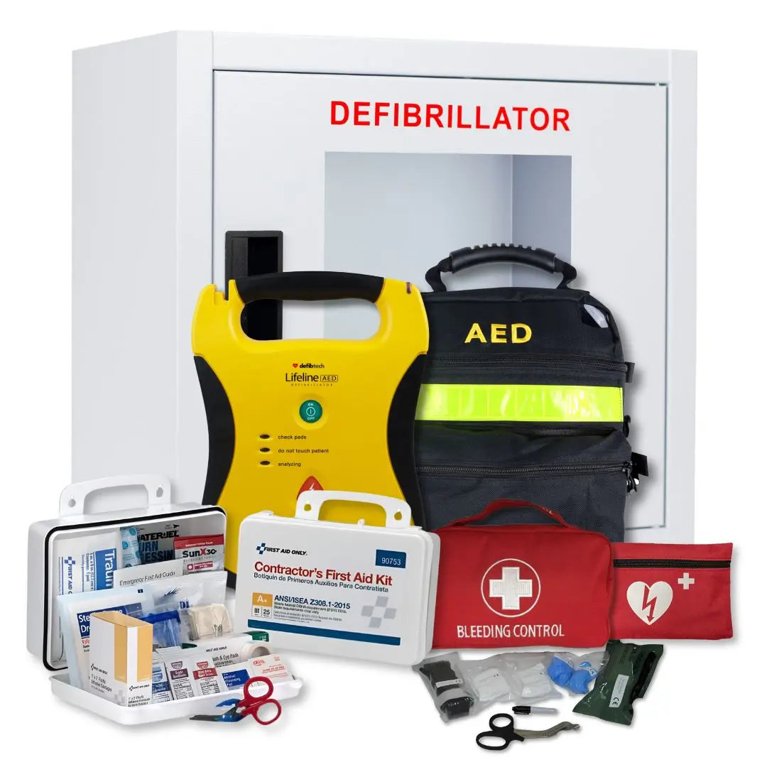 Defibtech Lifeline AED New Complete First Aid and AED Value Package - First Aid Market