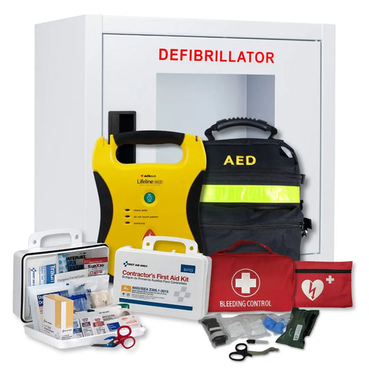 Defibtech Lifeline AED Refurbished Complete First Aid and AED Value Package - First Aid Market