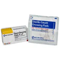 Dressing  Pad, Gauze, 4 Inch X 4 Inch - 4 Per Box - B207 - First Aid Market