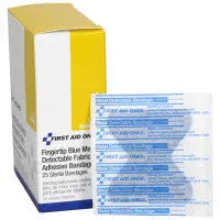 Fingertip Bandage, Blue Metal Detectable Woven - 25 Per Box - G173 - First Aid Market
