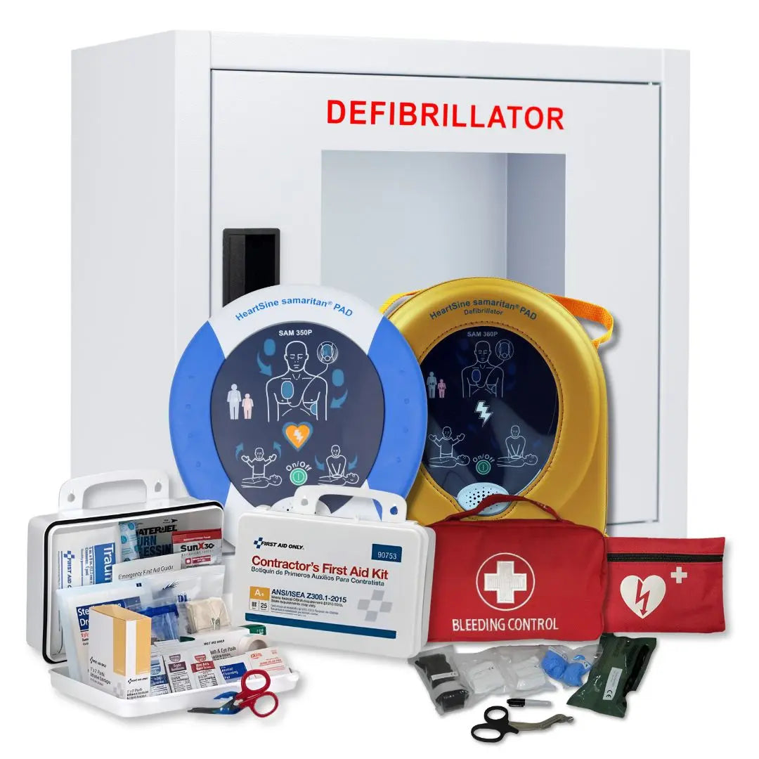 HeartSine Samaritan Pad 350P AED New Complete First Aid and AED Value Package - First Aid Market