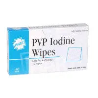 PVP Iodine Wipes, 10 Per Box, 0470 - First Aid Market