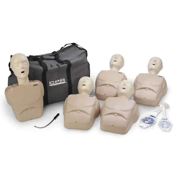 CPR Prompt 5-Pack Adult/Child / Pediatric Training Manikin - Tan - First Aid Market