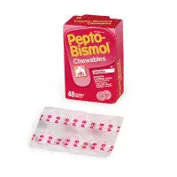 Pepto Bismol Tablets - 48 Per Box - M4043 - First Aid Market