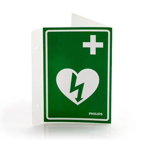 Philips Flexible AED Wall Sign - Green - First Aid Market