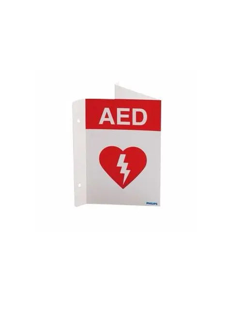 Philips Flexible AED Wall Sign - Red - First Aid Market