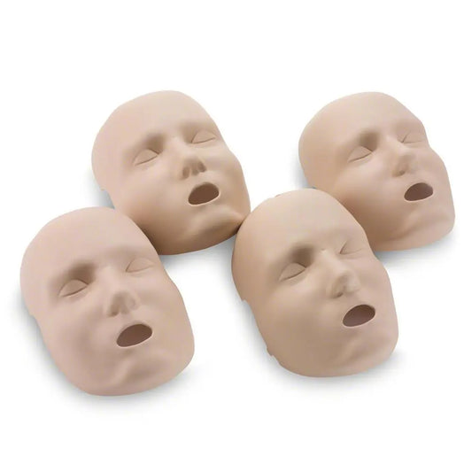 REPLACEMENT FACES FOR PRESTAN ADULT MANIKINS - 4 PACK - MEDIUM SKIN - First Aid Market