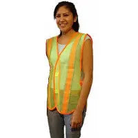 Safety Vest-Lime Green w/Reflective Tape - First Aid Market