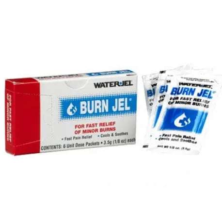 Water Jel Brand Burn Jel Burn Relief, 3.5 gm. - 6 per box - First Aid Market